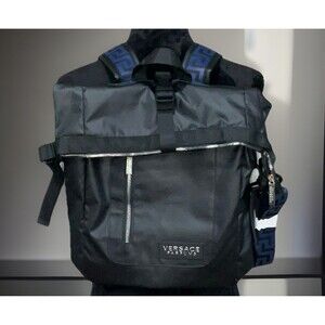 VERSACE Parfums Backpack Black Travel Carryon Item 14" x 18" x 4"